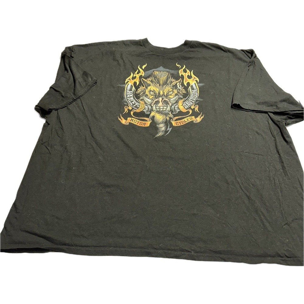 Harley-Davidson Motorcycles Buffalo Graphic Black T-Shirt Men's 4XL‎ New York